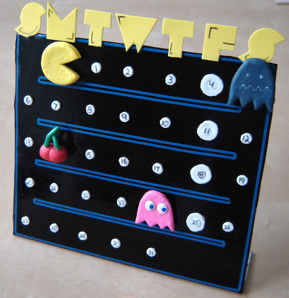 DIY Pac Man calendar