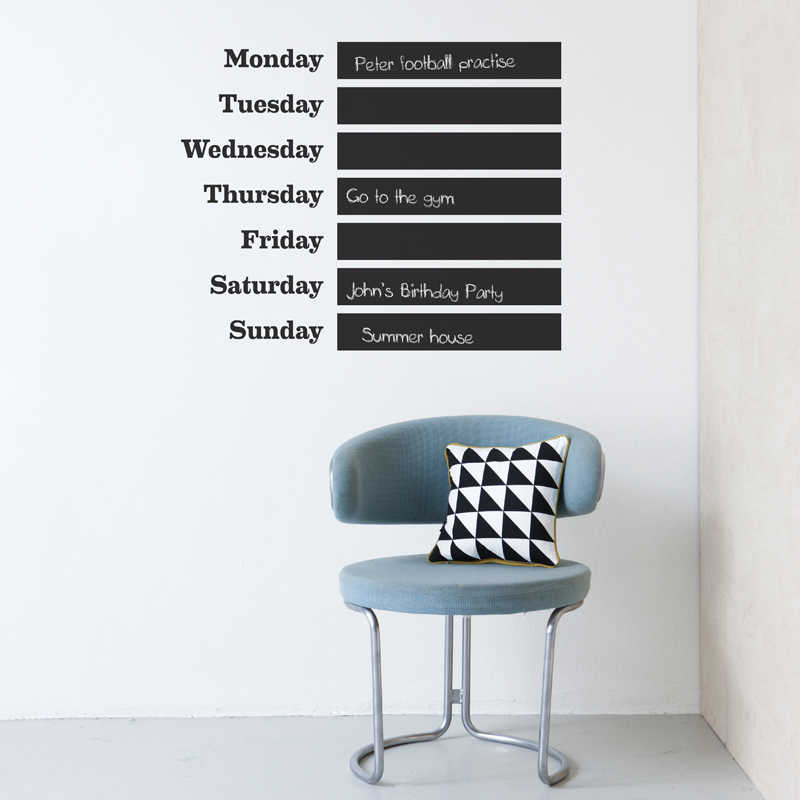 Days of the week wallstickers from ferm LIVING