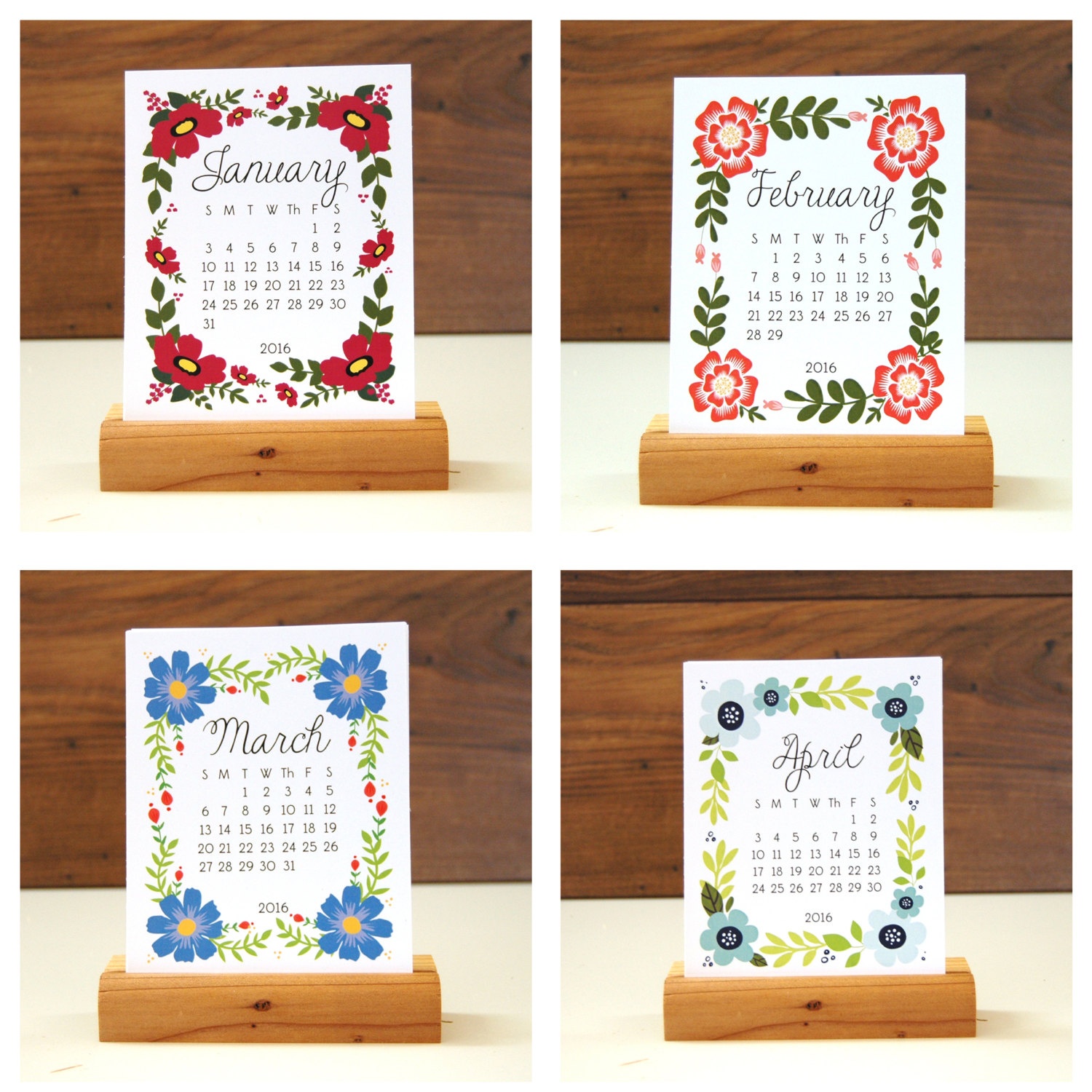 Desk calendar from Etsy shop KTF Design