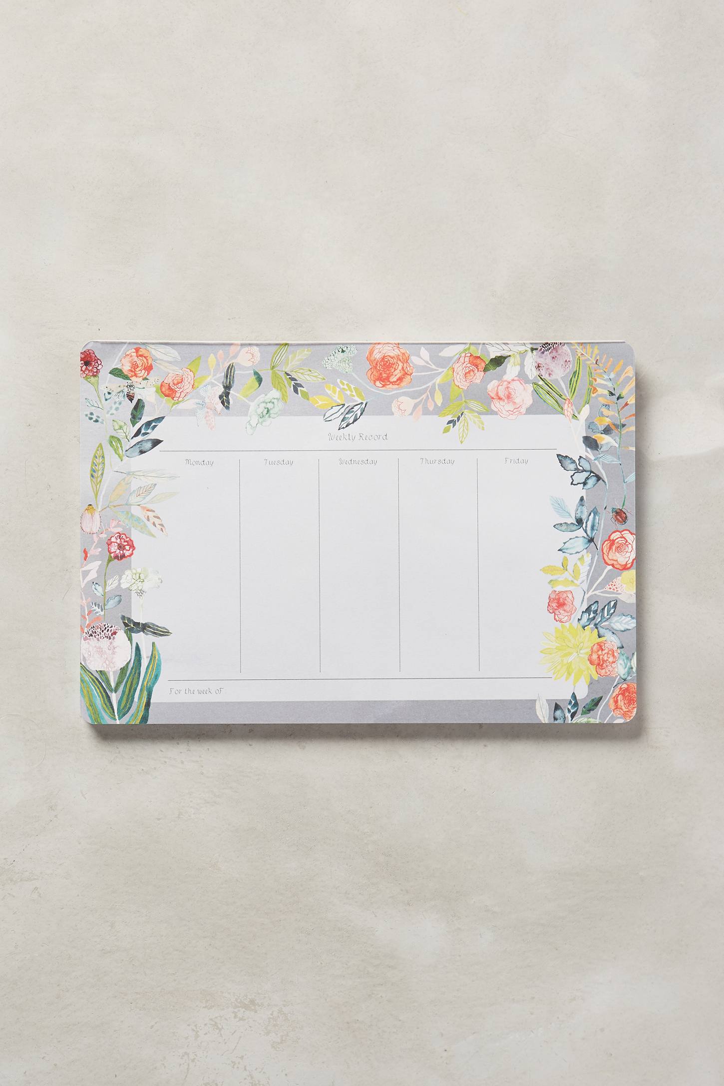 Floral mouse pad calendar from Anthropologie