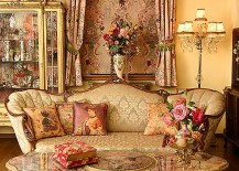 Flowery patterns are perfect for the busy, Victorian living space