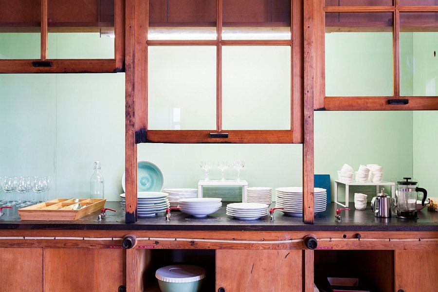 Fun and casual way to showcase your china even while creating an organized kitchen and dining