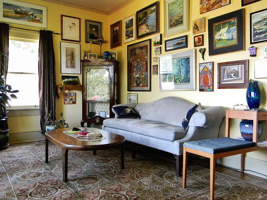 Gallery wall with classic prints is a great choice for the classy Victorian style interior [Photography: Kimberley Bryan]