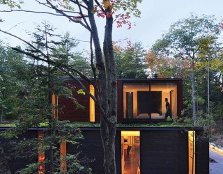 Nifty Modern House in Wisconsin Blends in with Dense Forest Landscape