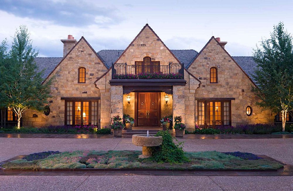 Intentionally formal style of the ranch residence stands in contrast to the more relaxing backdrop