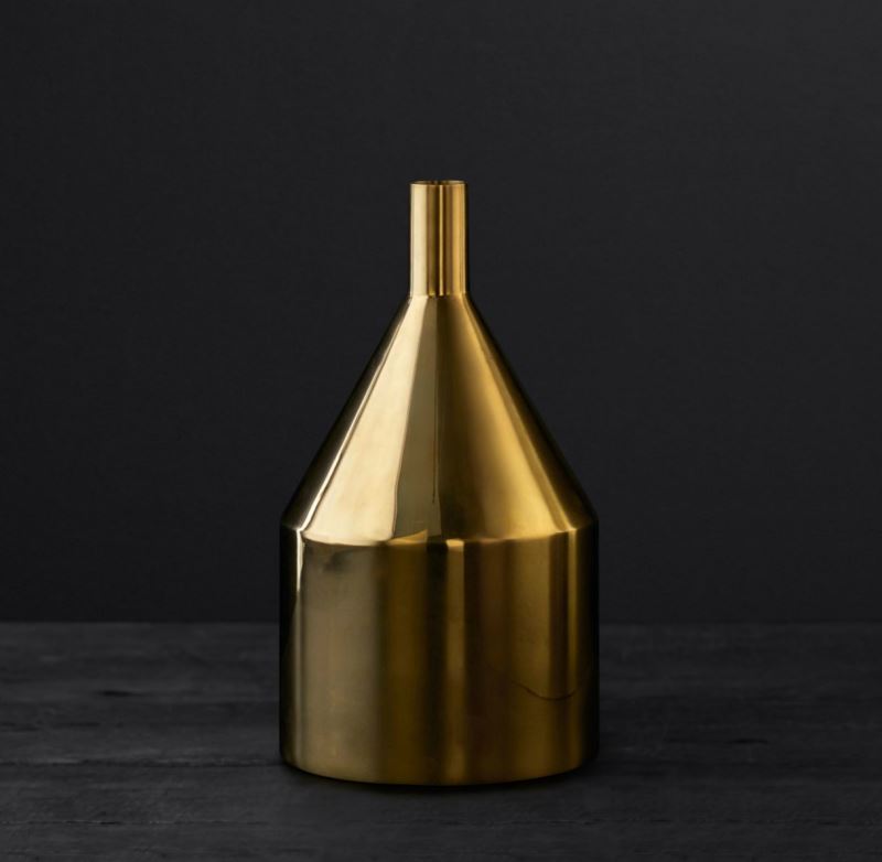 Modern brass vase from RH Modern