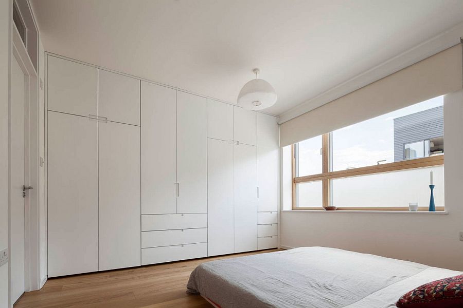 Modern minimal bedroom in white