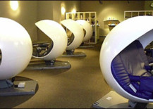 row of c-style nap pods
