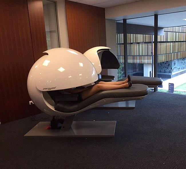 C-style nap pods in the University of Queensland library