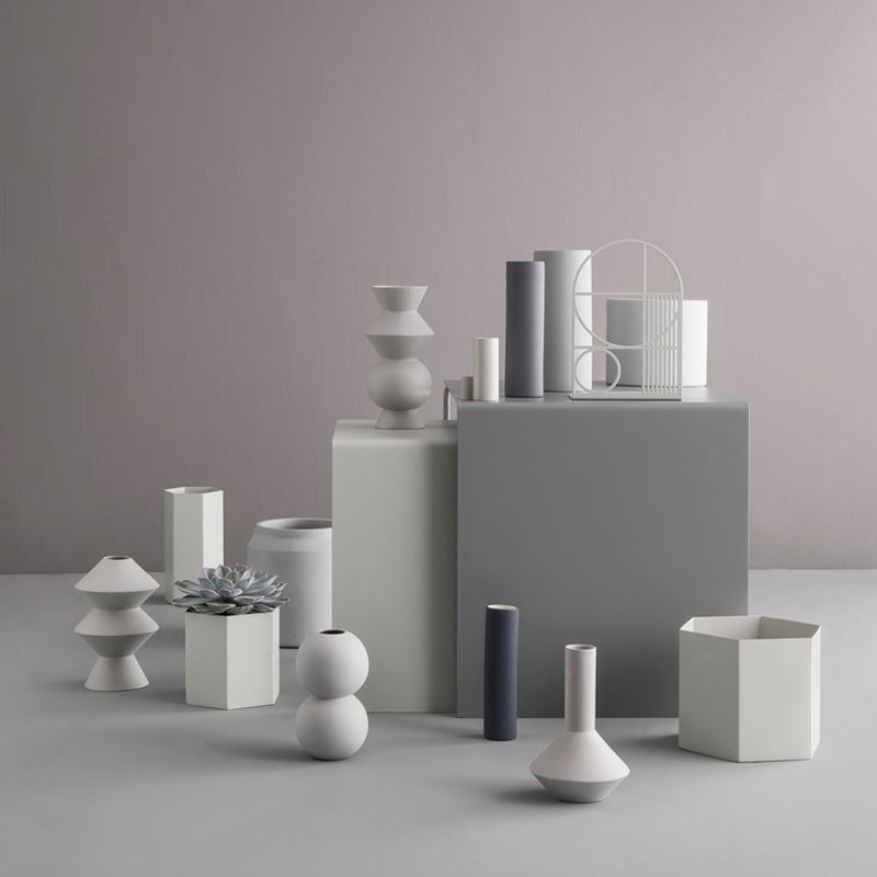 Neutral geo vases from ferm LIVING