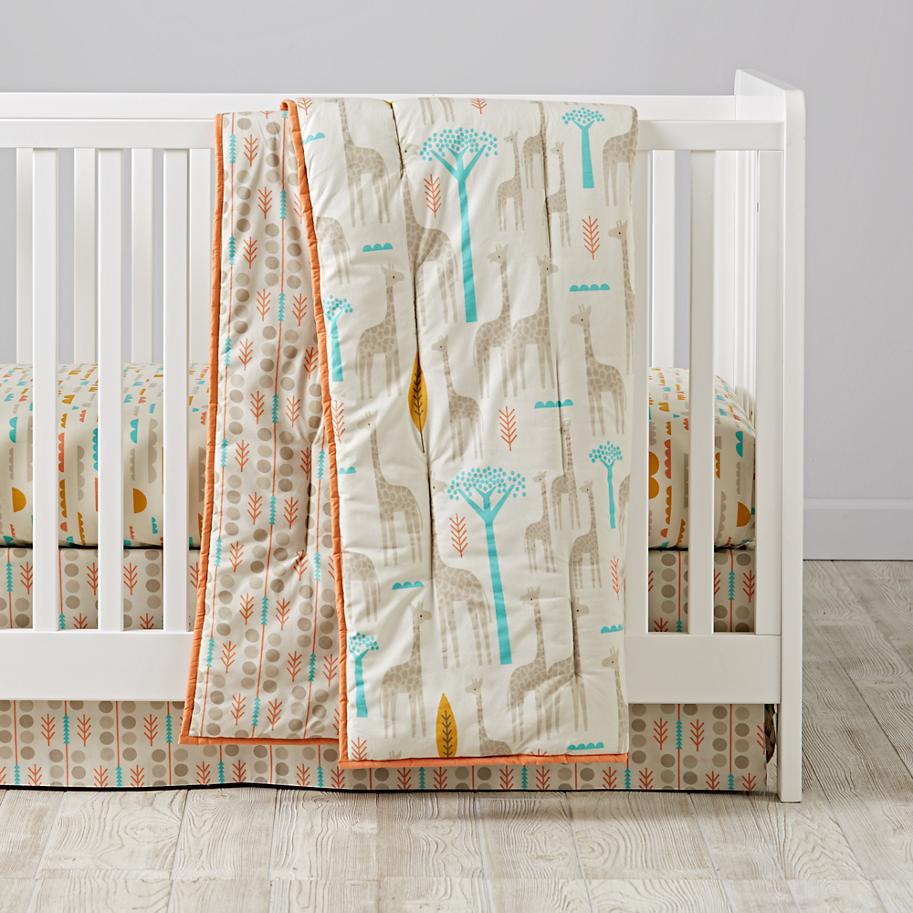 Organic bedding designed by Elizabeth Olwen for The Land of Nod