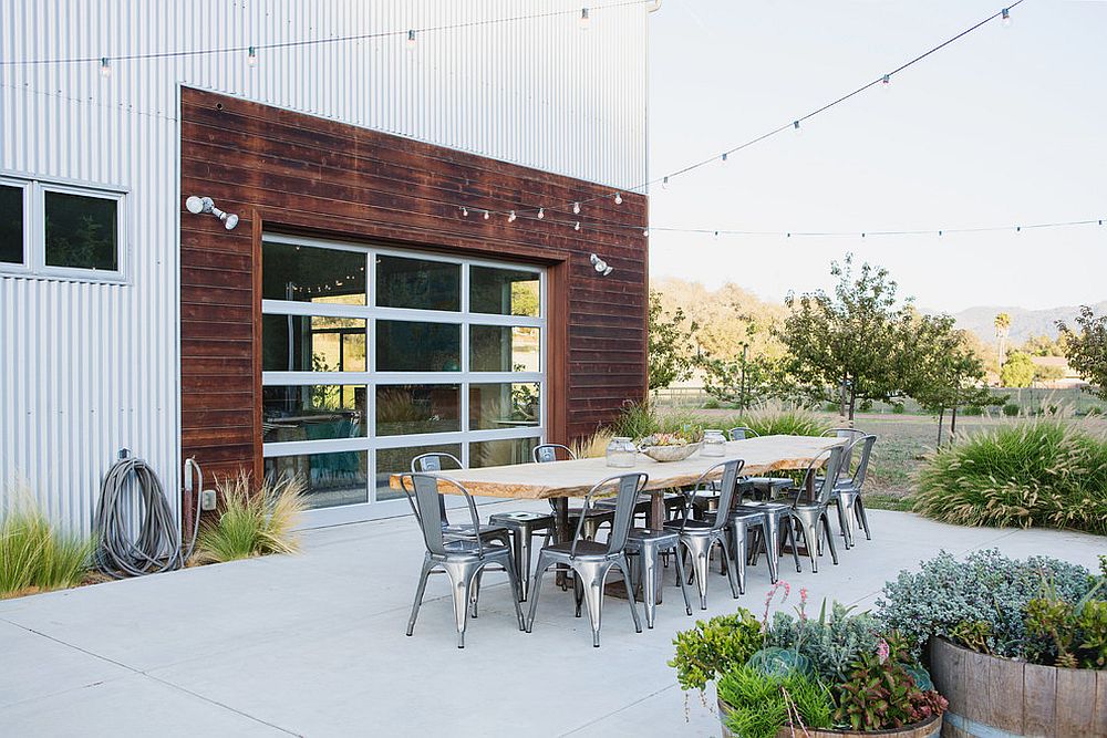 Outdoor dining room with Marais A Chair [Design: Elements Architecture + Design]