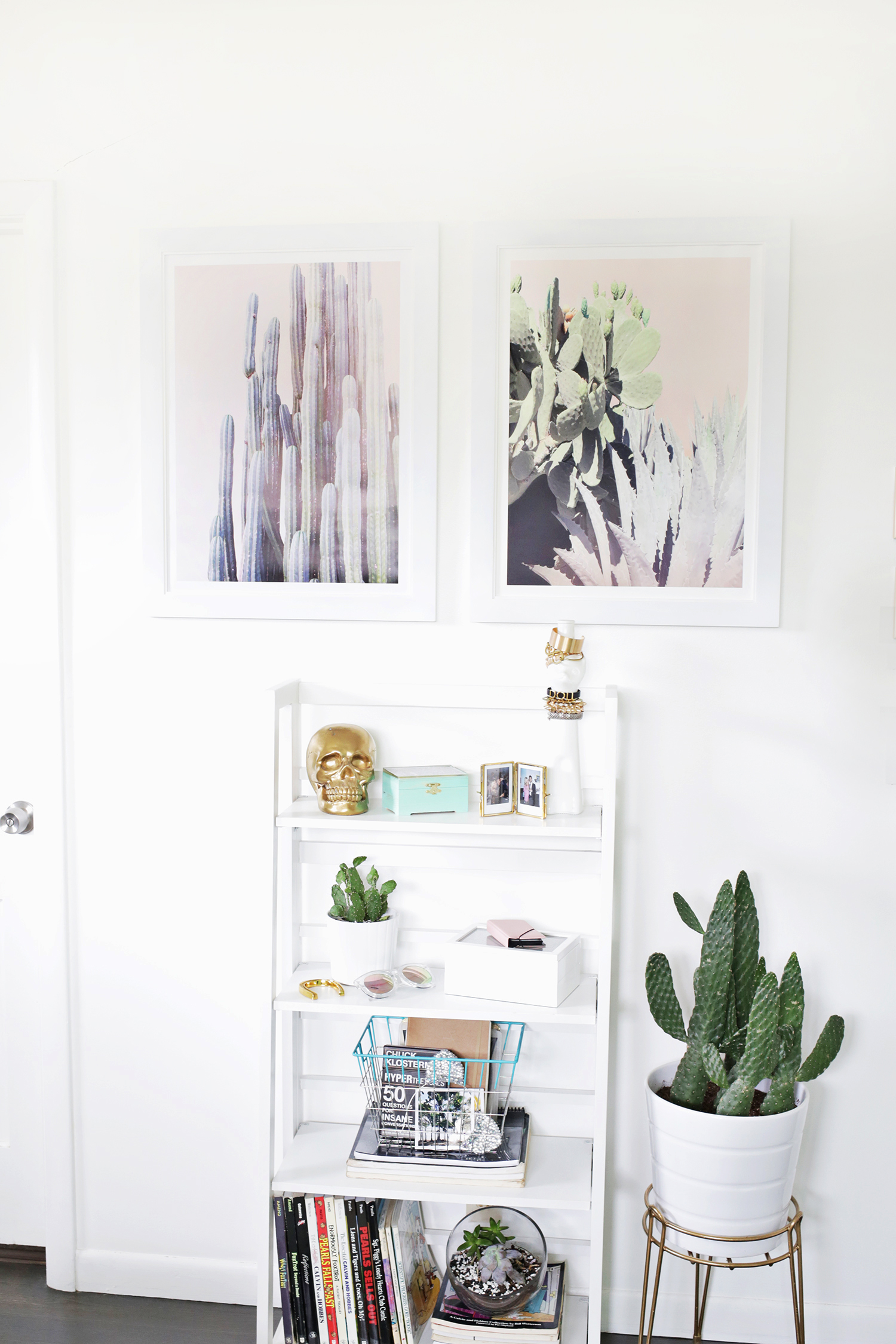 Pastel cactus prints make a soft, stylish statement