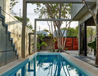 A Splash of Color and Polished Cement: Casa T in Mexico