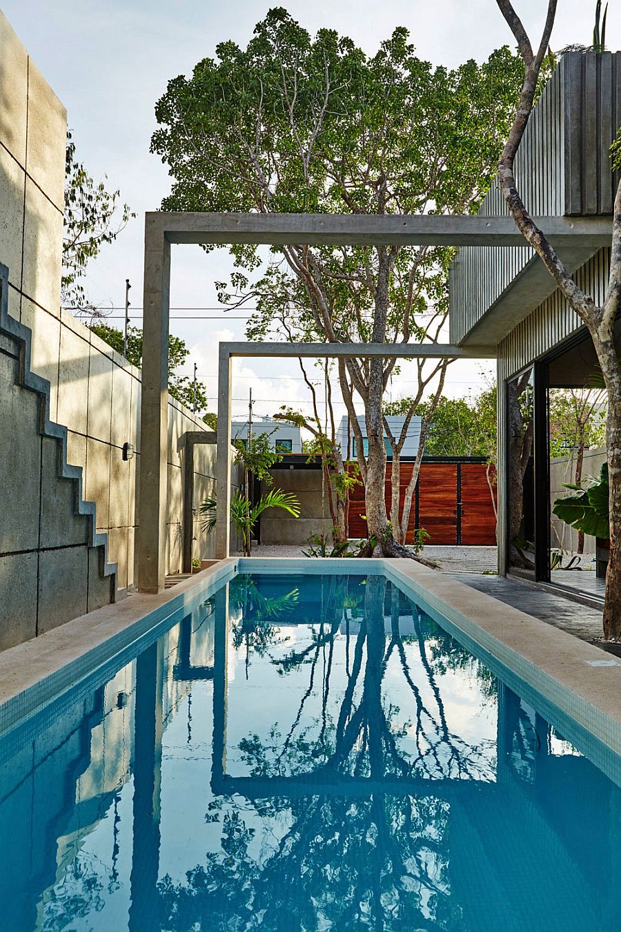 Relaxing small pool area of contemporary home in Mexico