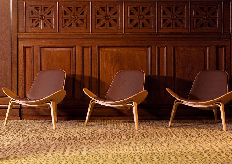 Shell Chairs in the Widows Hall