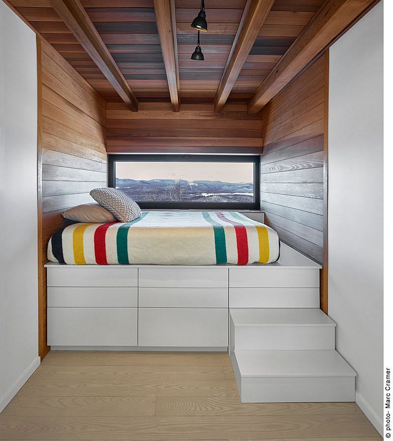 Smart bed design with storage underneath makes most of the views on offer