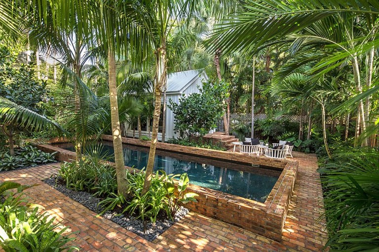 tropical backyard ideas with pool