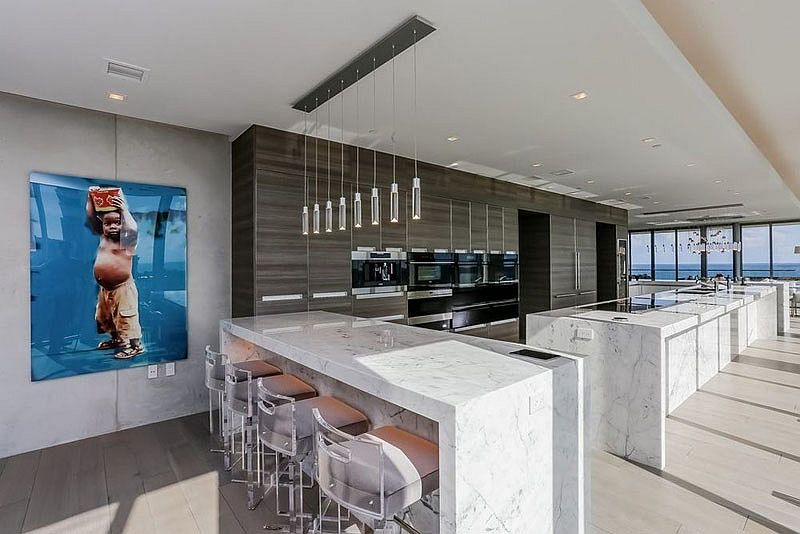 Spacious contemporary kitchen with state-of-the-art appliances