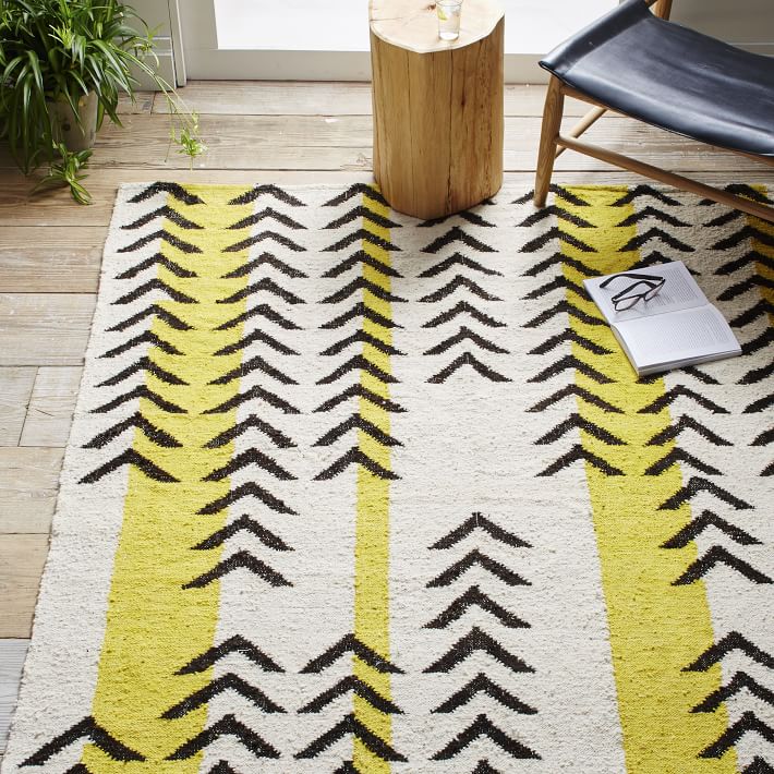 Striped dhurrie rug from West Elm