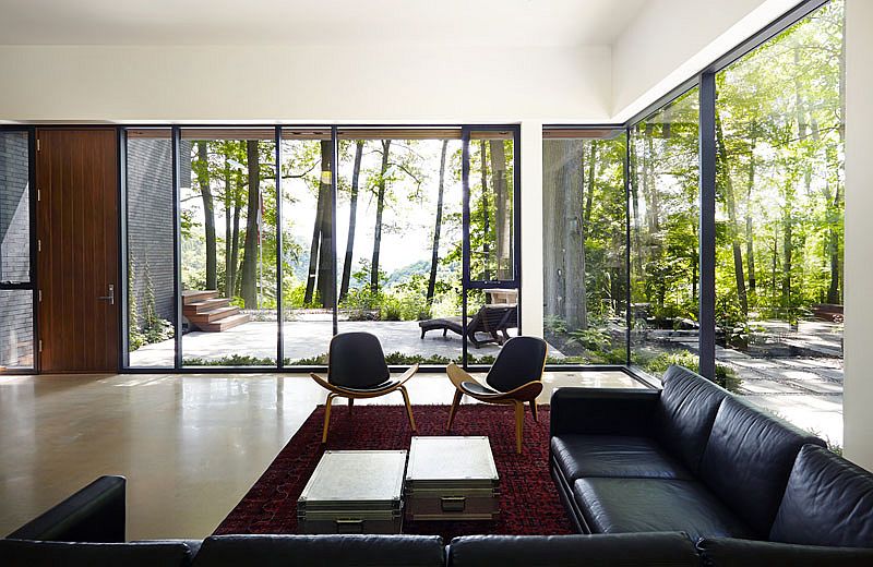 Stunning views of the natural canopy around the house from the second living room