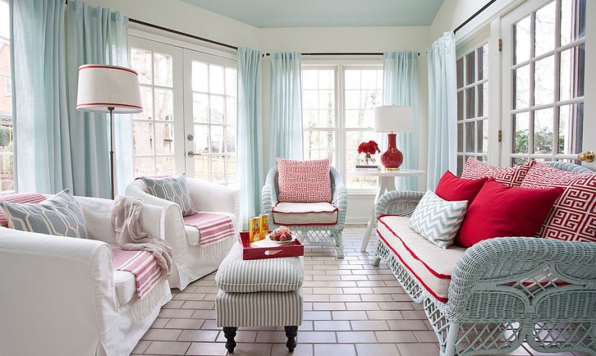 25 Cheerful And Relaxing Beach Style Sunrooms - How To Decorate Your House Beach Style