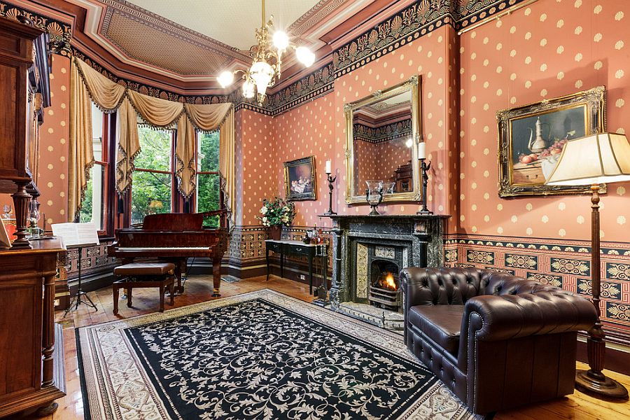 victorian living room wallpaper