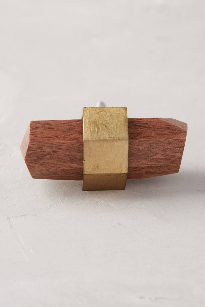 Wood and metal polished knob from Anthropologie