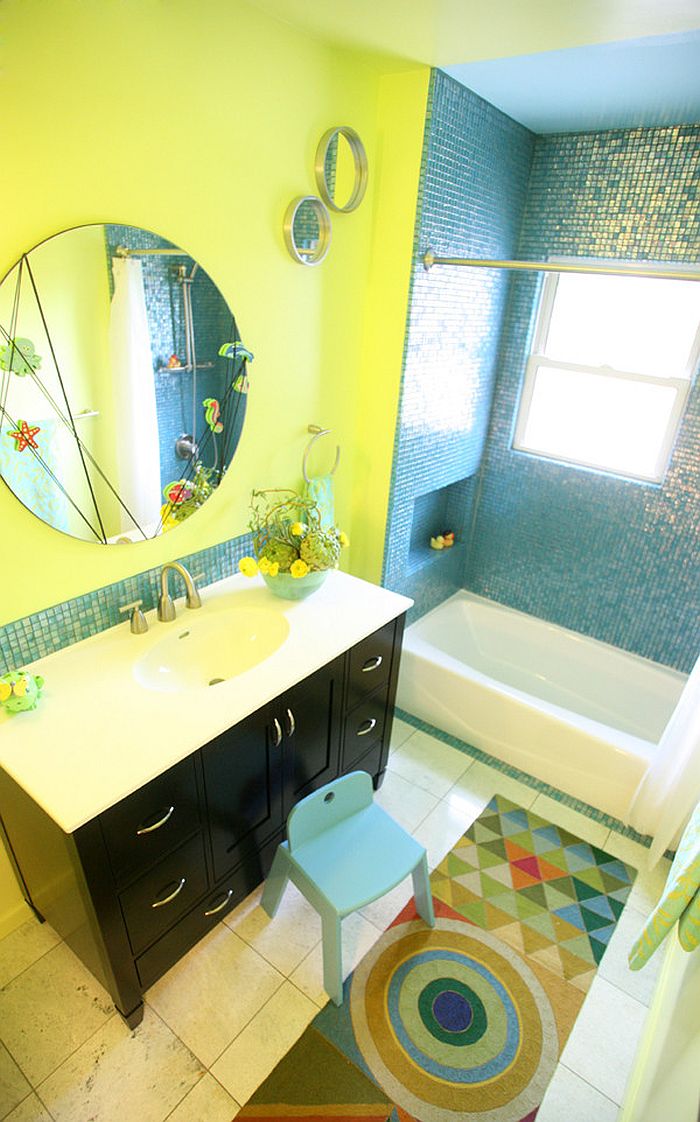 Trendy Twist to a Timeless Color Scheme Bathrooms in Blue