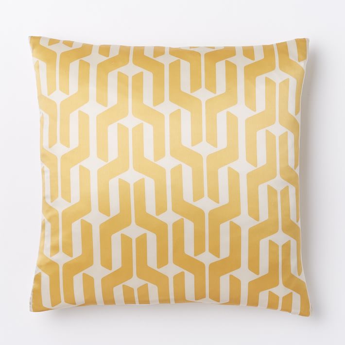 Yellow geo pillow cover from West Elm