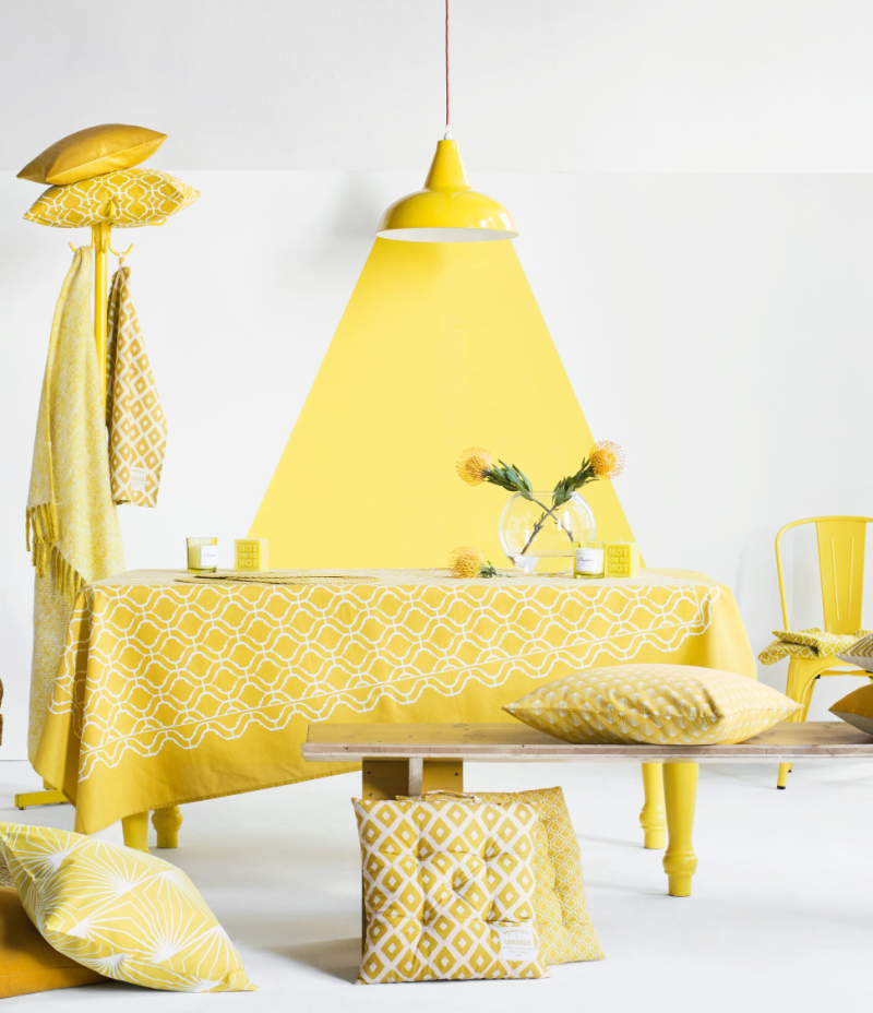 Yellow spring decor from H&M Home