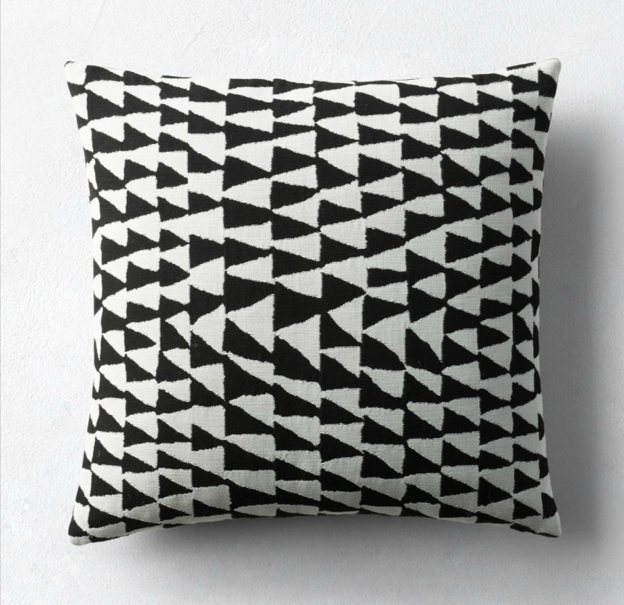 Black and white geo pillow cover from Restoration Hardware