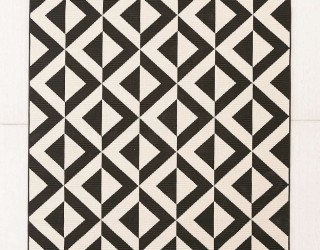 Black and white indoor-outdoor rug from Urban Outfitters