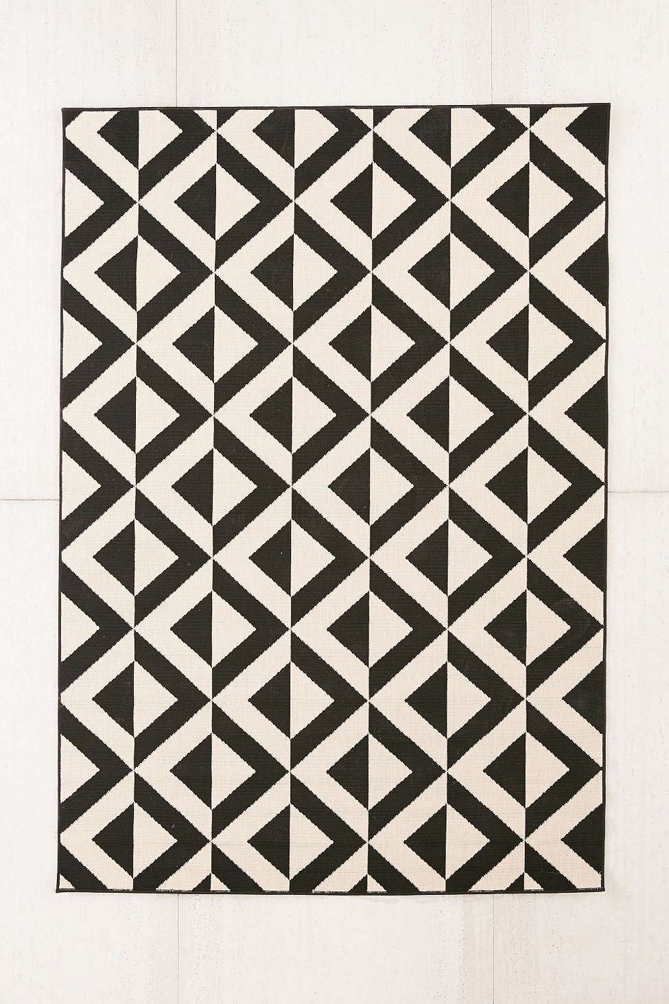 Black and white indoor-outdoor rug from Urban Outfitters