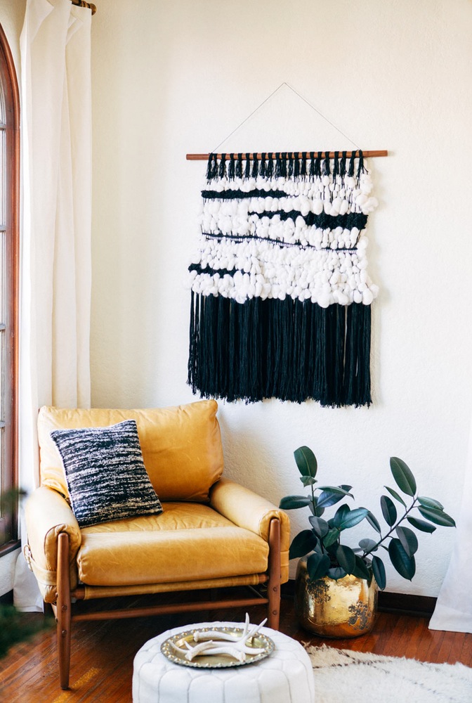 Black and white wall hanging from A House in the Hills