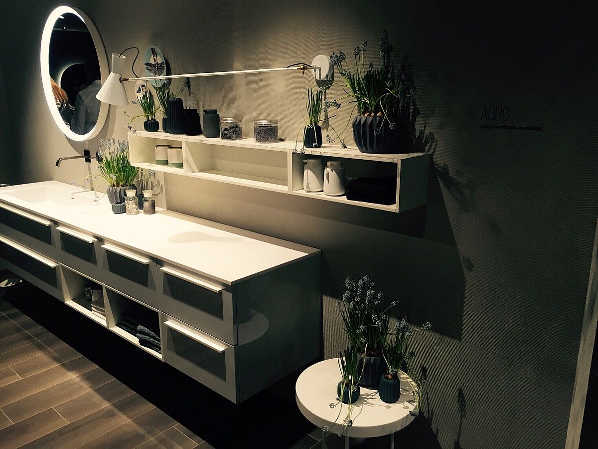 Classy Aquo bathroom by Scavolini at Salone del Mobile 2016