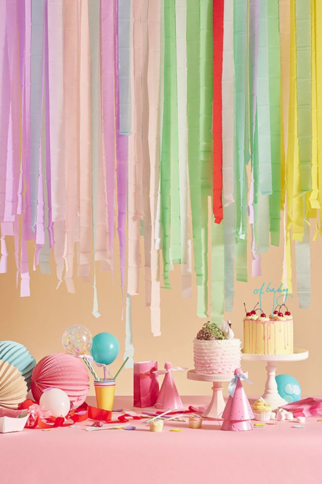 Colorful party table from Oh Happy Day!