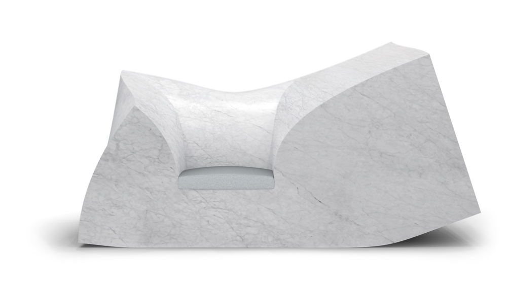 Compression sofa marble