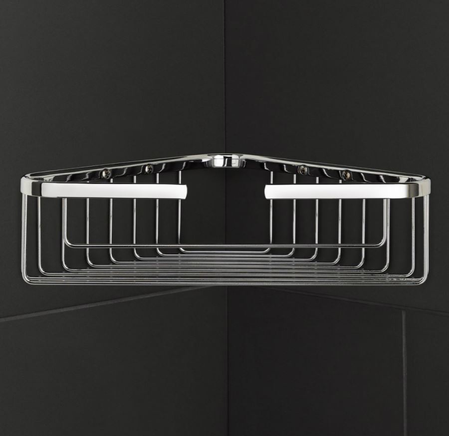 Corner shower basket from Restoration Hardware