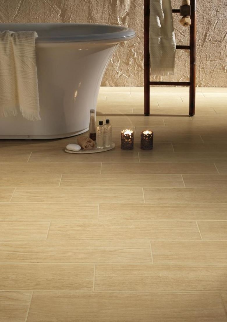 Durable porcelain tile for the powder room