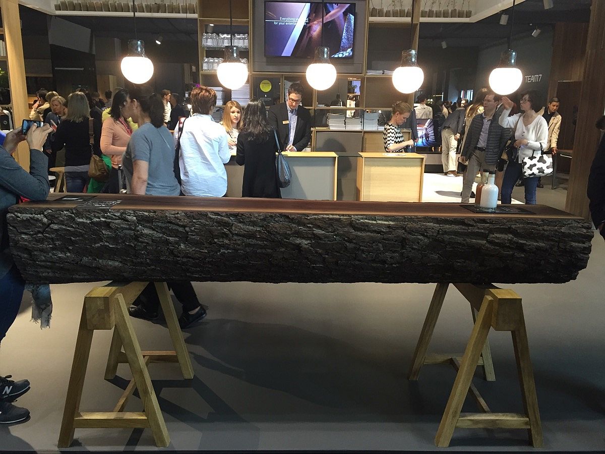 Everything at the Team7 Stand in EuroCucina 2016 shows a love for beautiful wooden finishes!