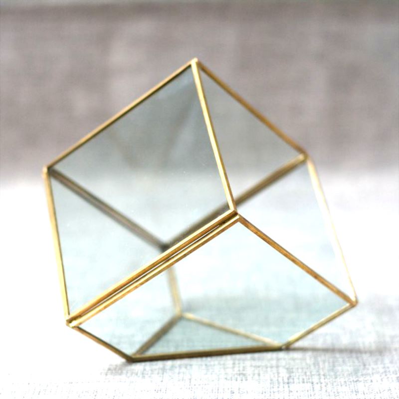 Glass and metal cube box from Etsy shop Janisilveris Design