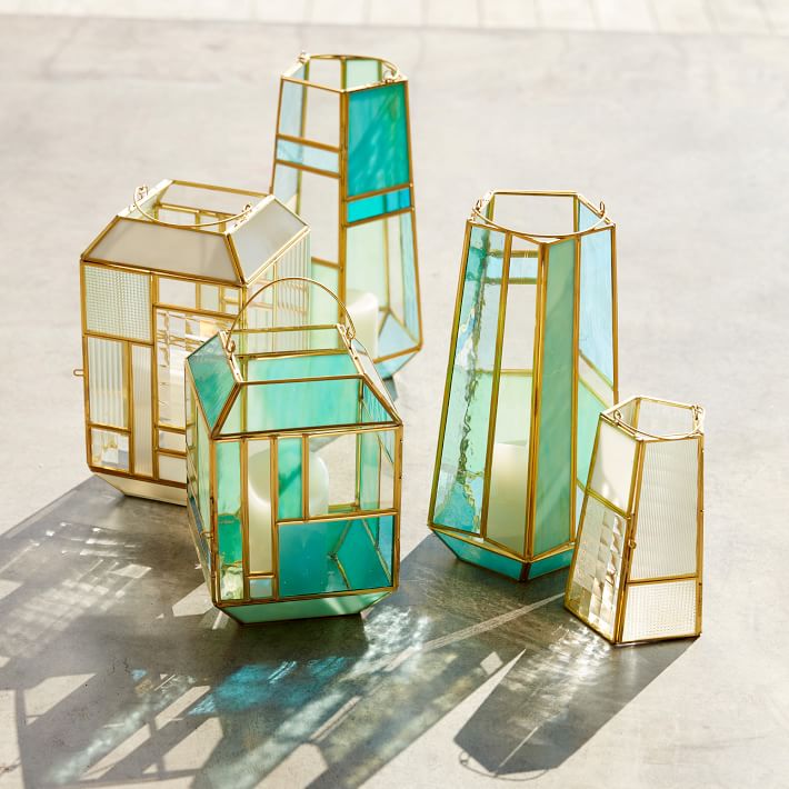 Glass lanterns from West Elm