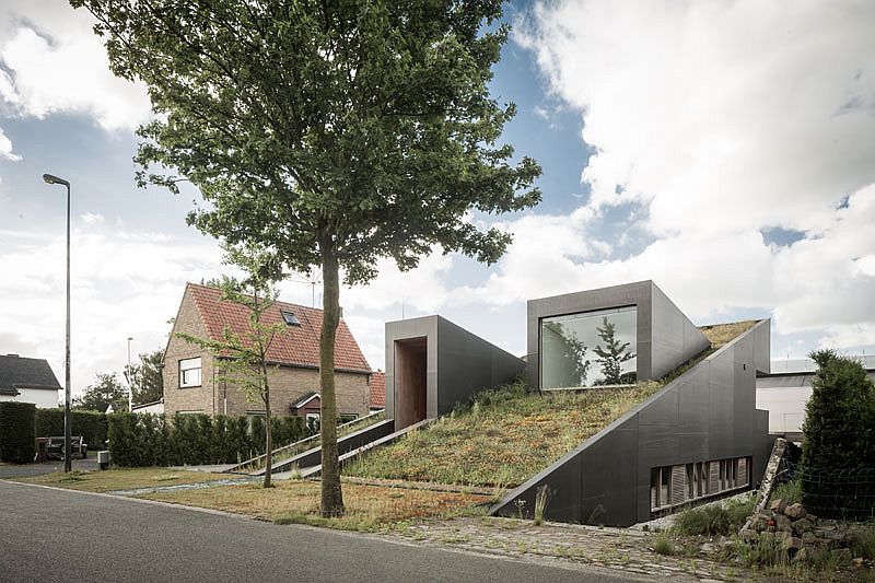 Gorgeous partially underground house in Belgium