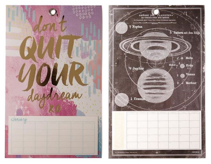 Hanging wall calendars from Cotton On