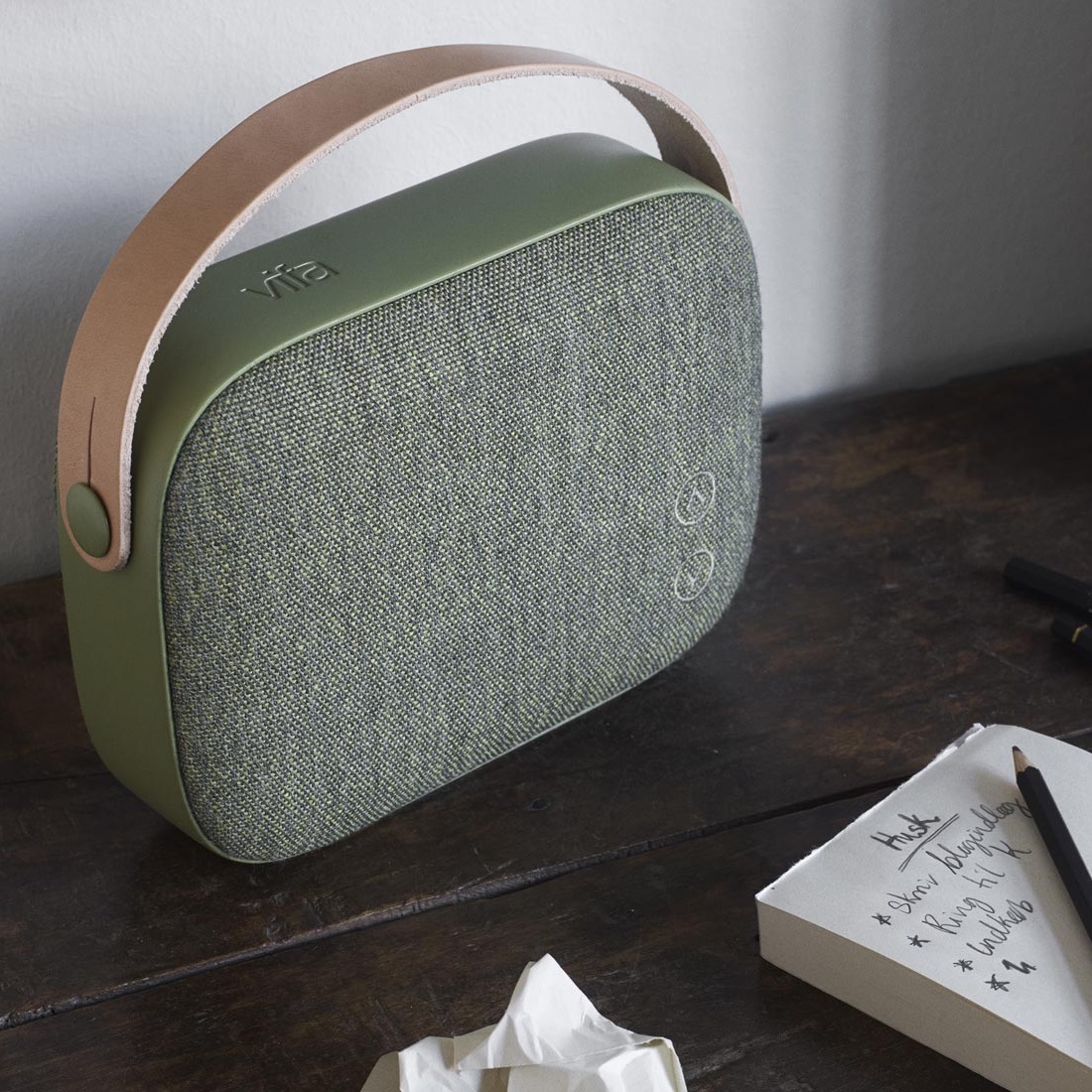 Helsinki loudspeaker in willow green