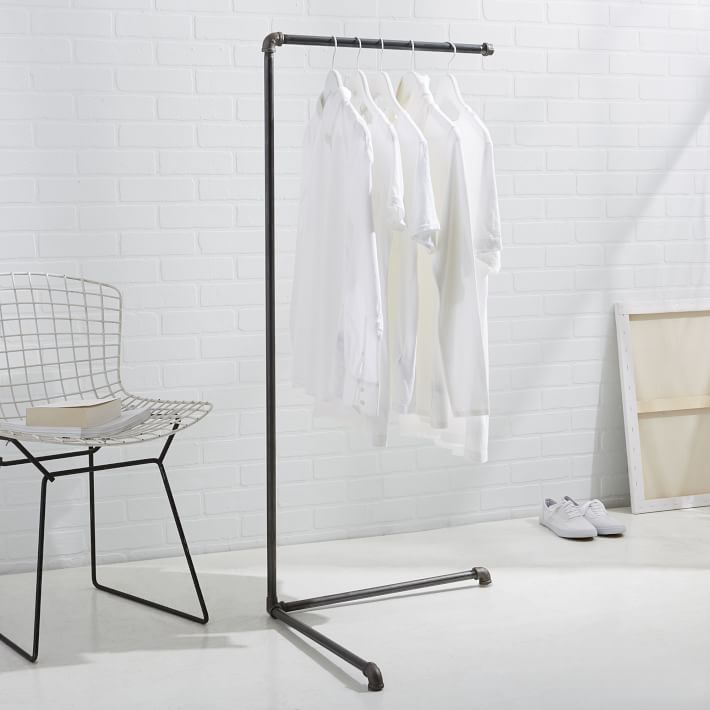 Industrial clothing rack from West Elm