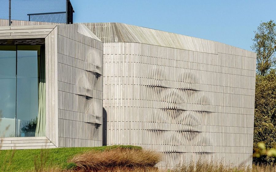 Ingenious facade of the W.I.N.D House in Holland near the sea