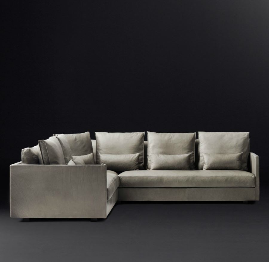 Leather corner sectional from RH Modern