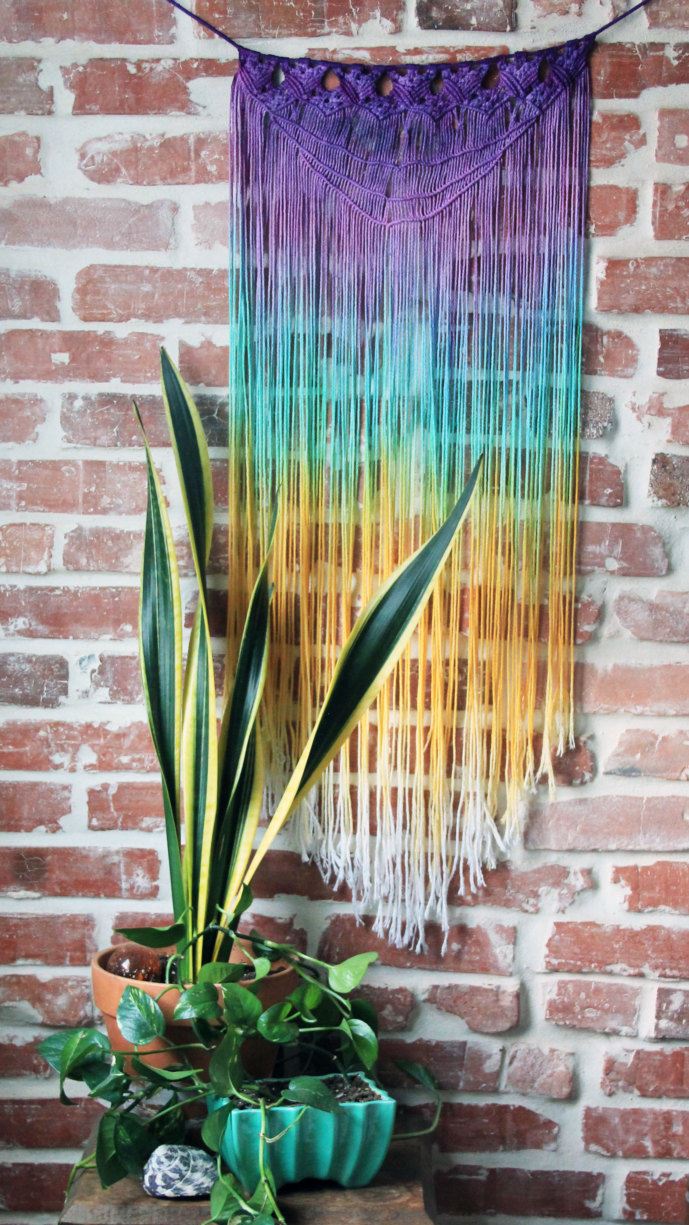 Macrame wall hanging from Etsy shop Slow Down Productions